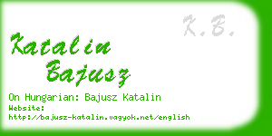 katalin bajusz business card